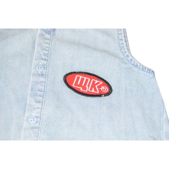 Wynken Co. Girls Chambray Denim Sleeveless Romper Bodysuit, Size 2Y - Picture 4 of 5